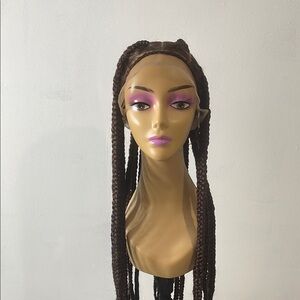 Elegant Brown Braided Wig
